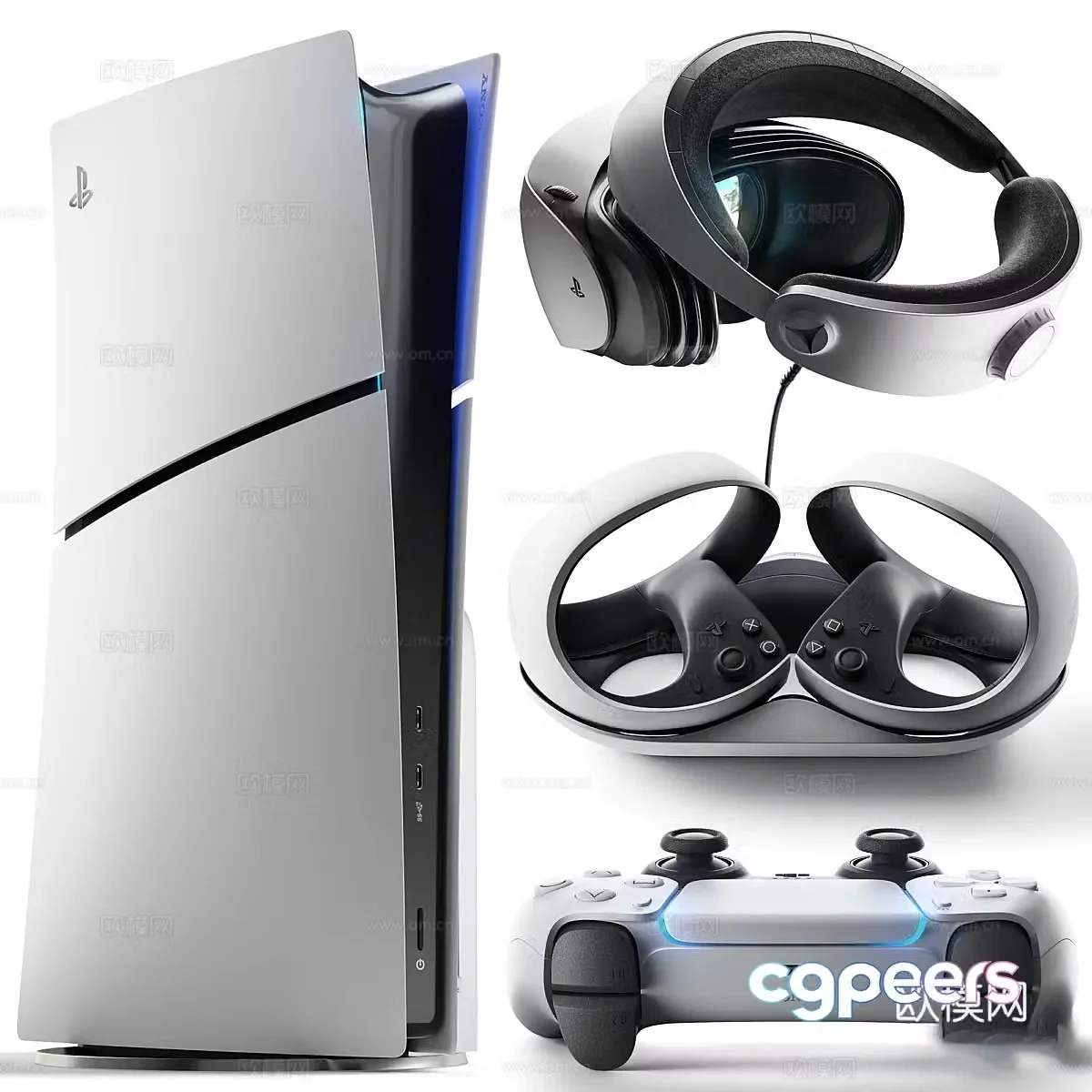 Sony PS5 game console 3d model