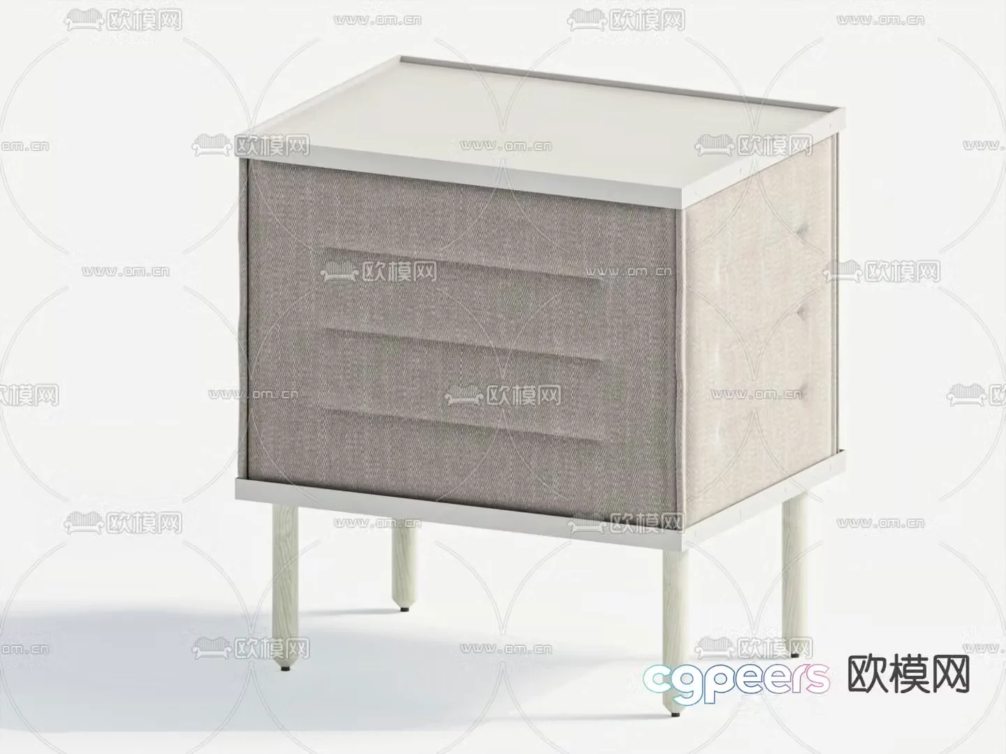 Modern bedside table 3d model