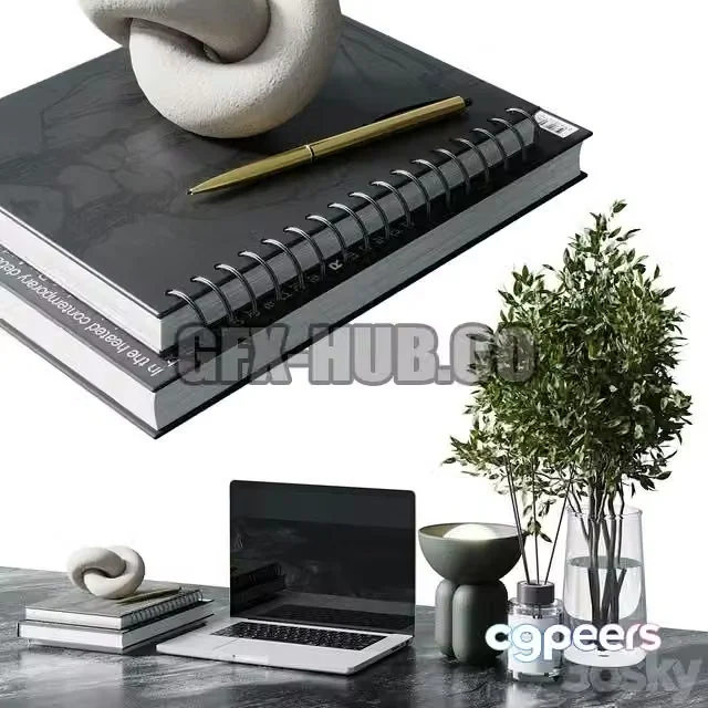 3ds Max Free – decorative set 001 for workspace