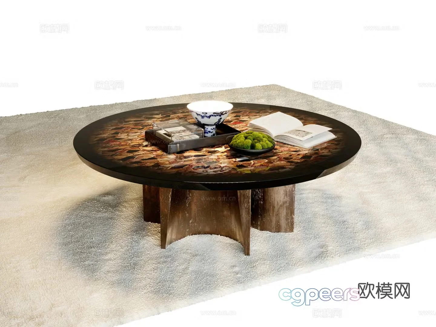 Modern light luxury coffee table 3D model