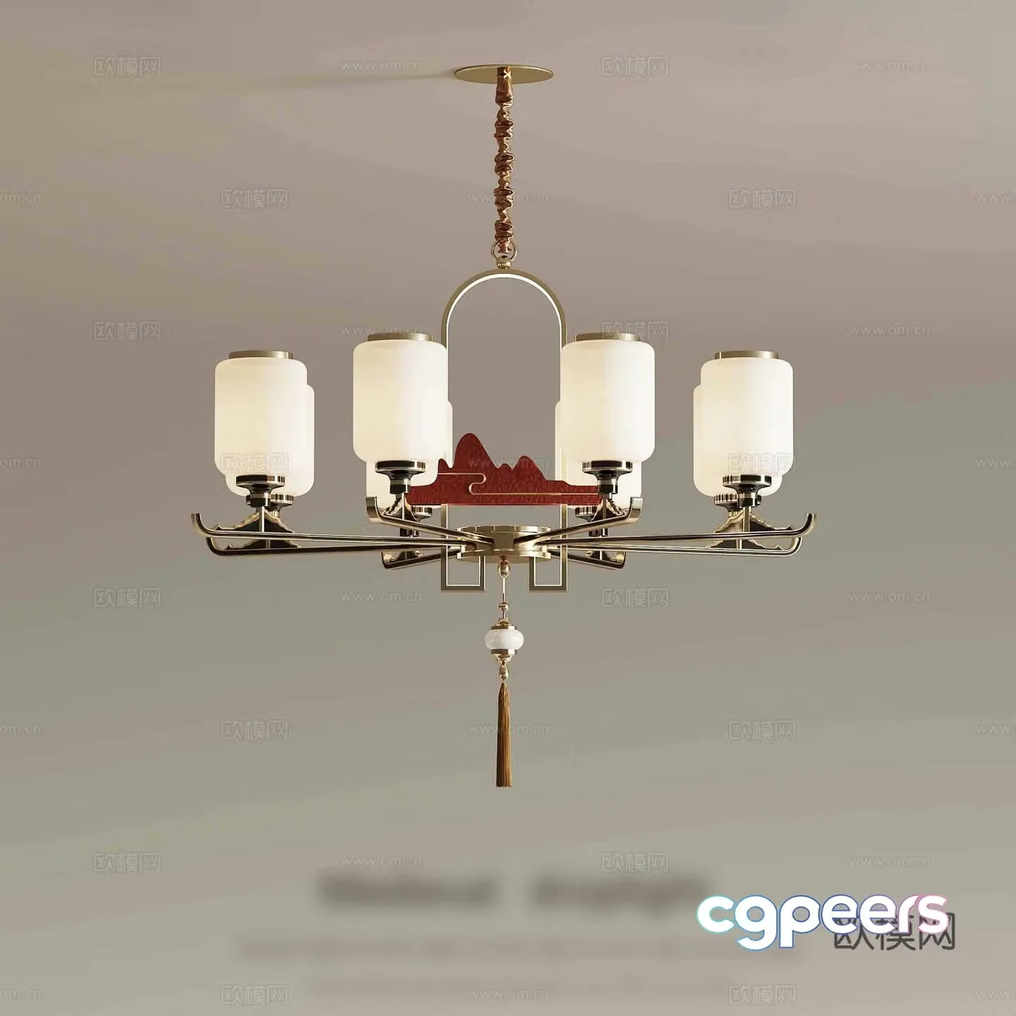 13 new Chinese chandelier 3D model