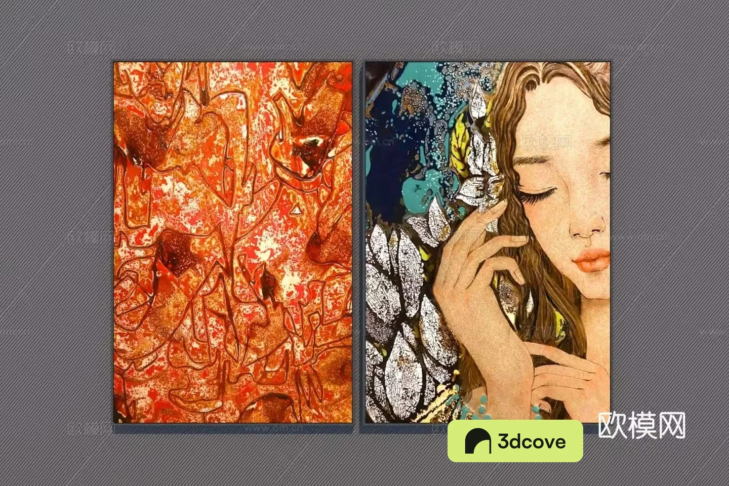 Modern decorative hanging painting