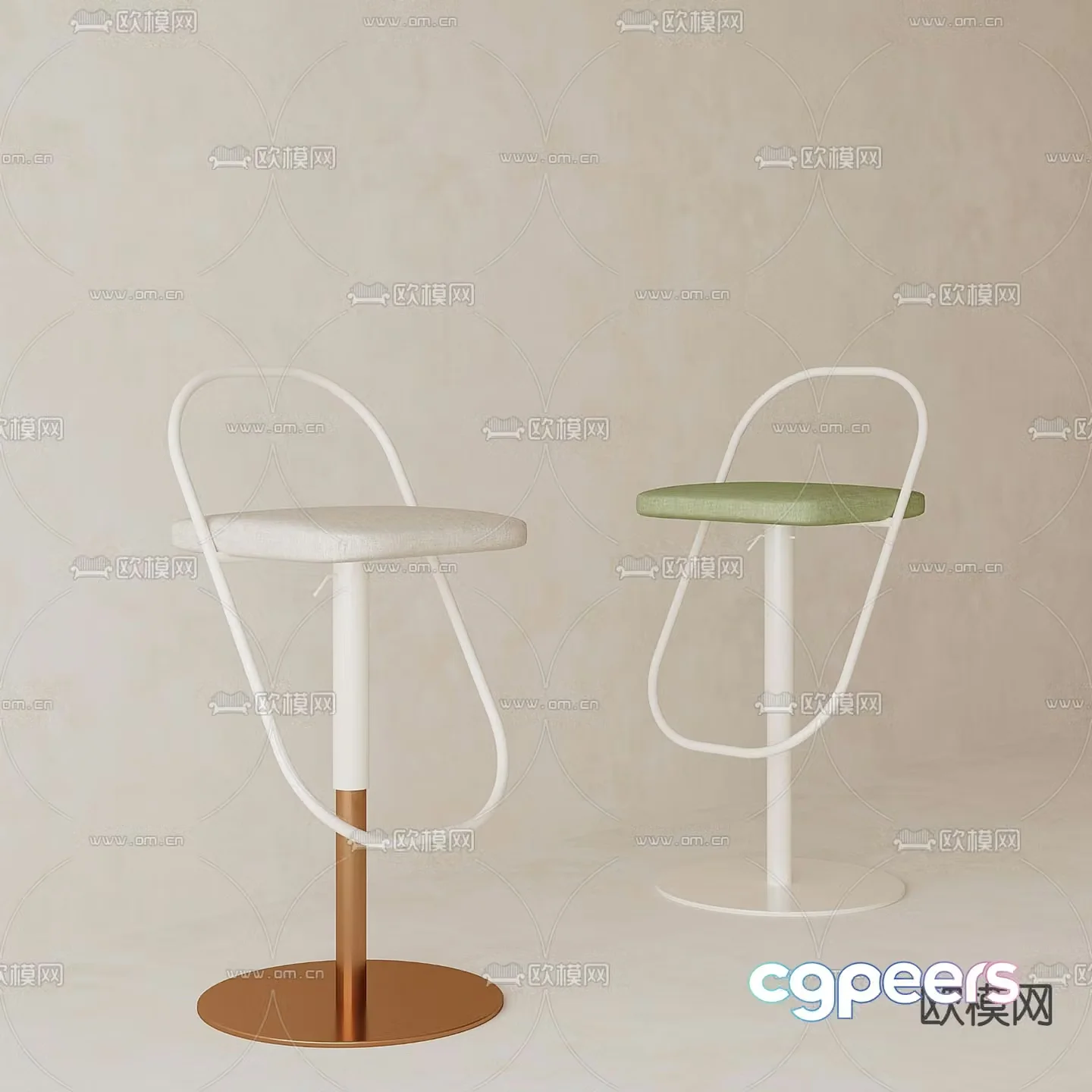 High bar stool bar stool high stool 3d model