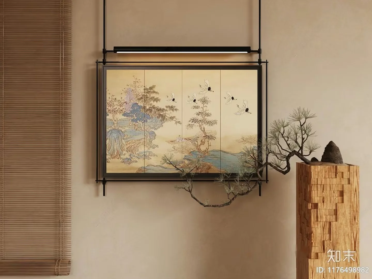 A Japanese-Style Painting 3D Model – 367 – VRAY Render