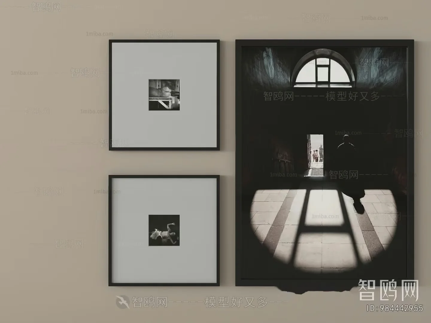 A Collection Of Framed Photographs 3D Model – 17654 – VRAY Render