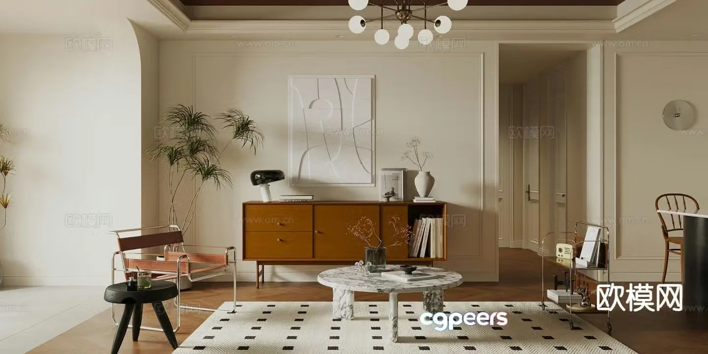 Modern living room 3d model