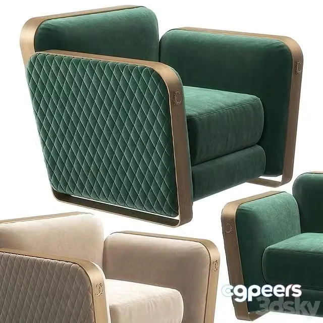 3ds Max Free – Voyage small armchair by Cantori