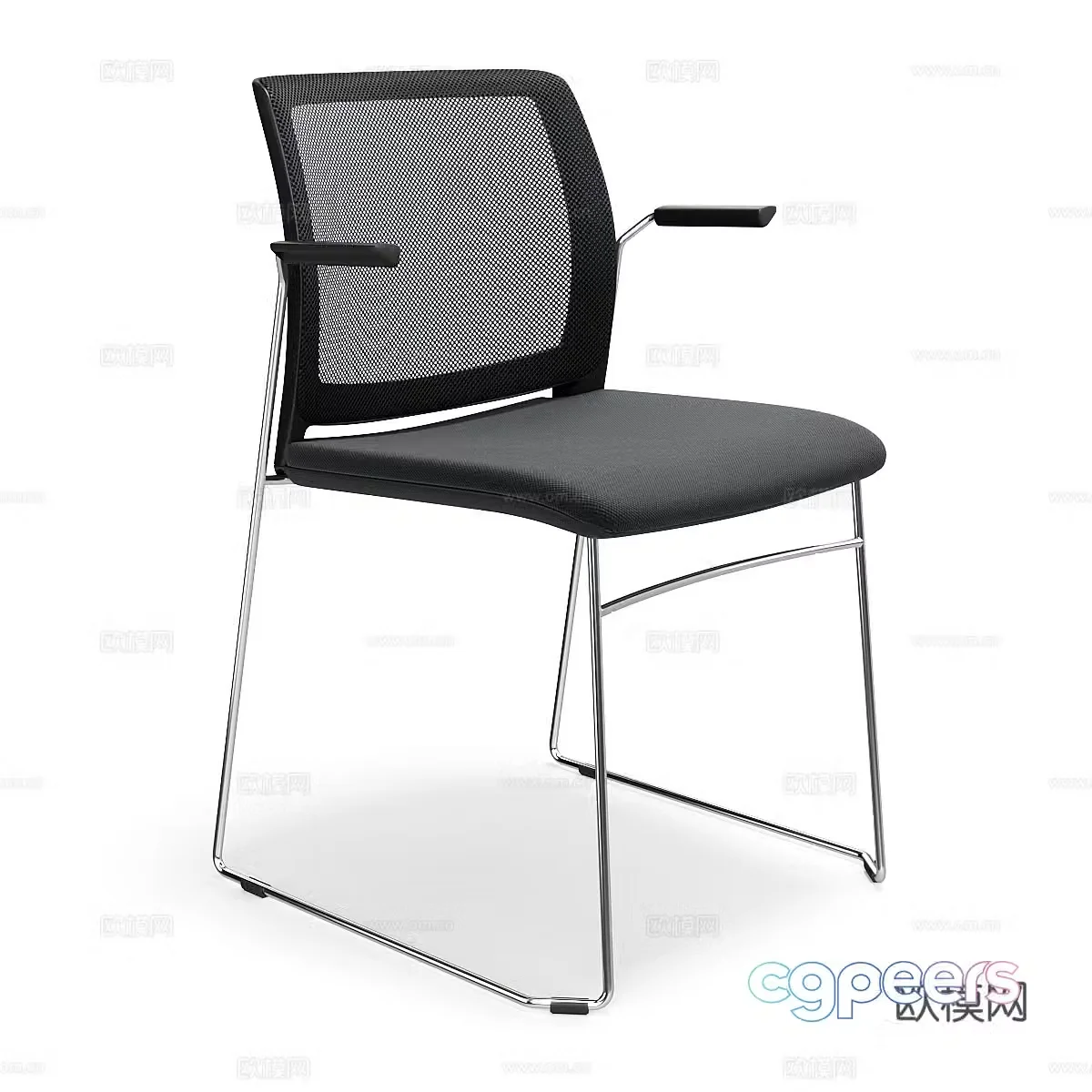 Conference chair armchair 3d model