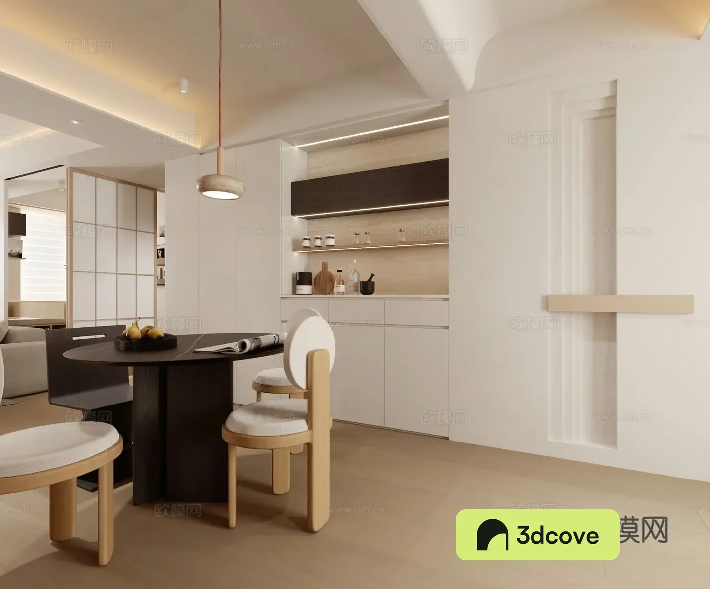 Modern Cream Living and Restaurant