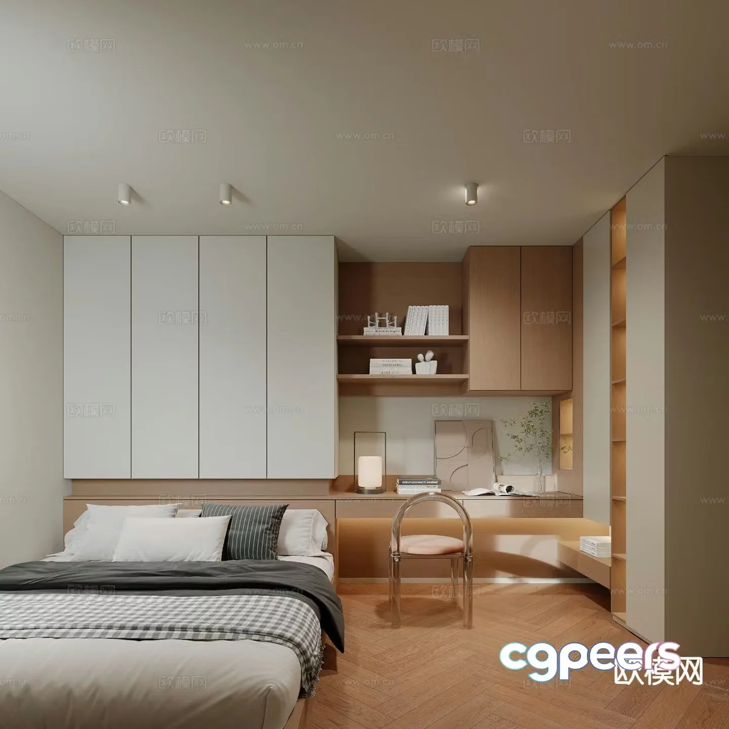 Modern tatami bedroom 3d model