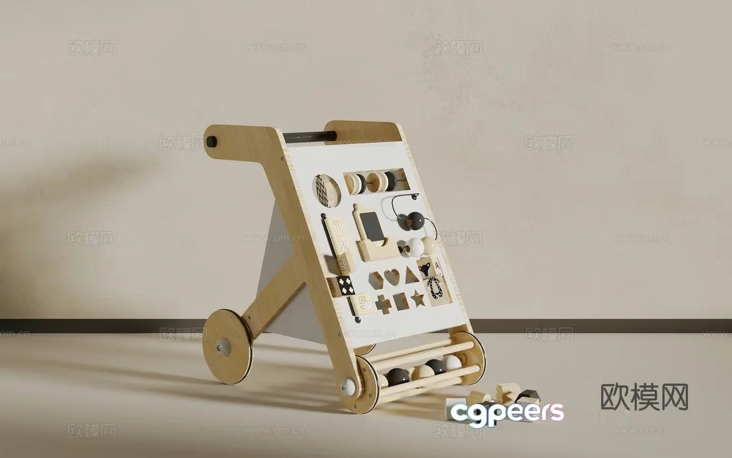 Children’s toy building block car 3d model