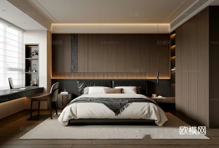 Cozy Bedroom 3D Model – 202 – VRAY Render
