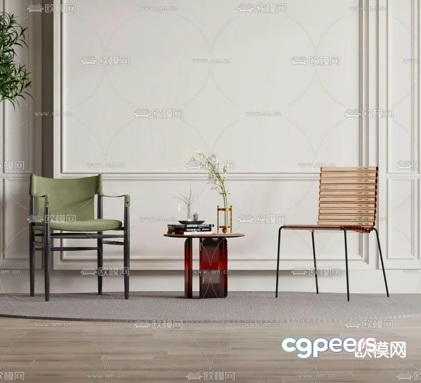 Modern chair casual chair 3d model