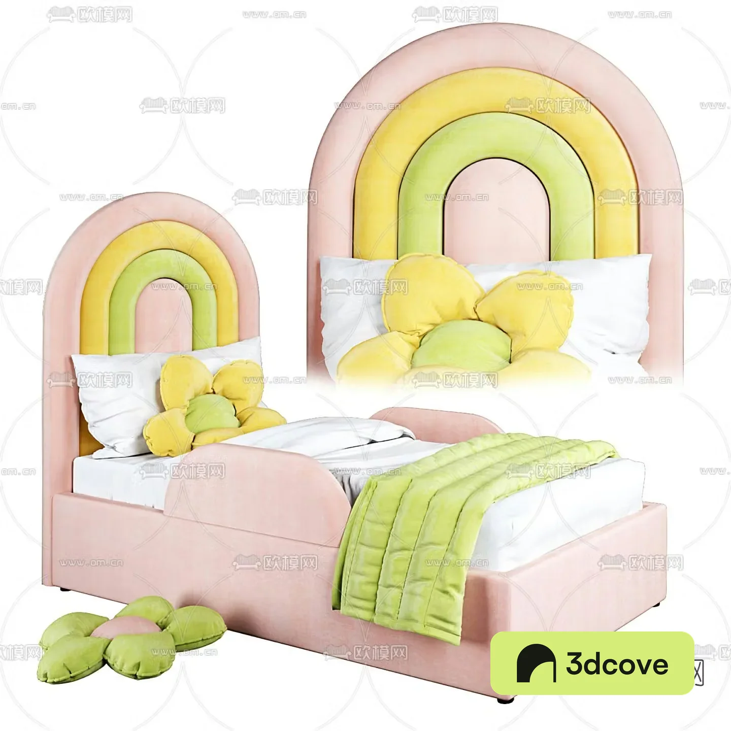 Modern fabric children’s bed