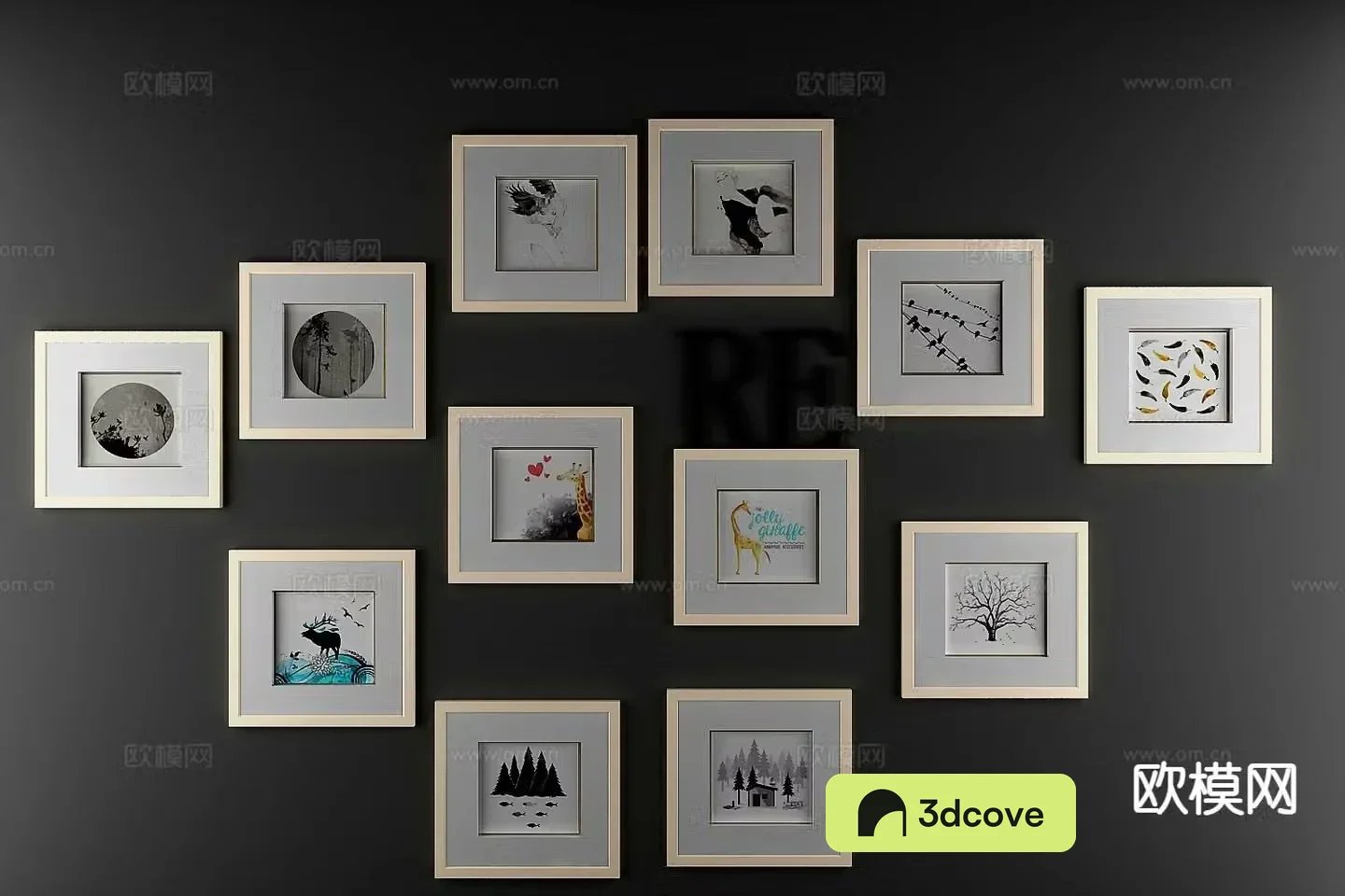 Modern art painting decorative painting