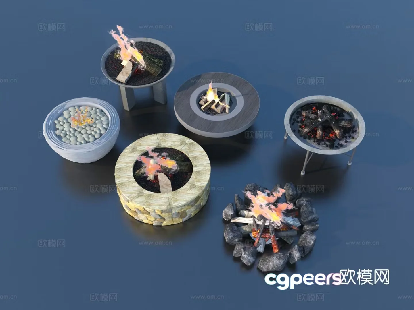 Bonfire Brazier stove 3d model