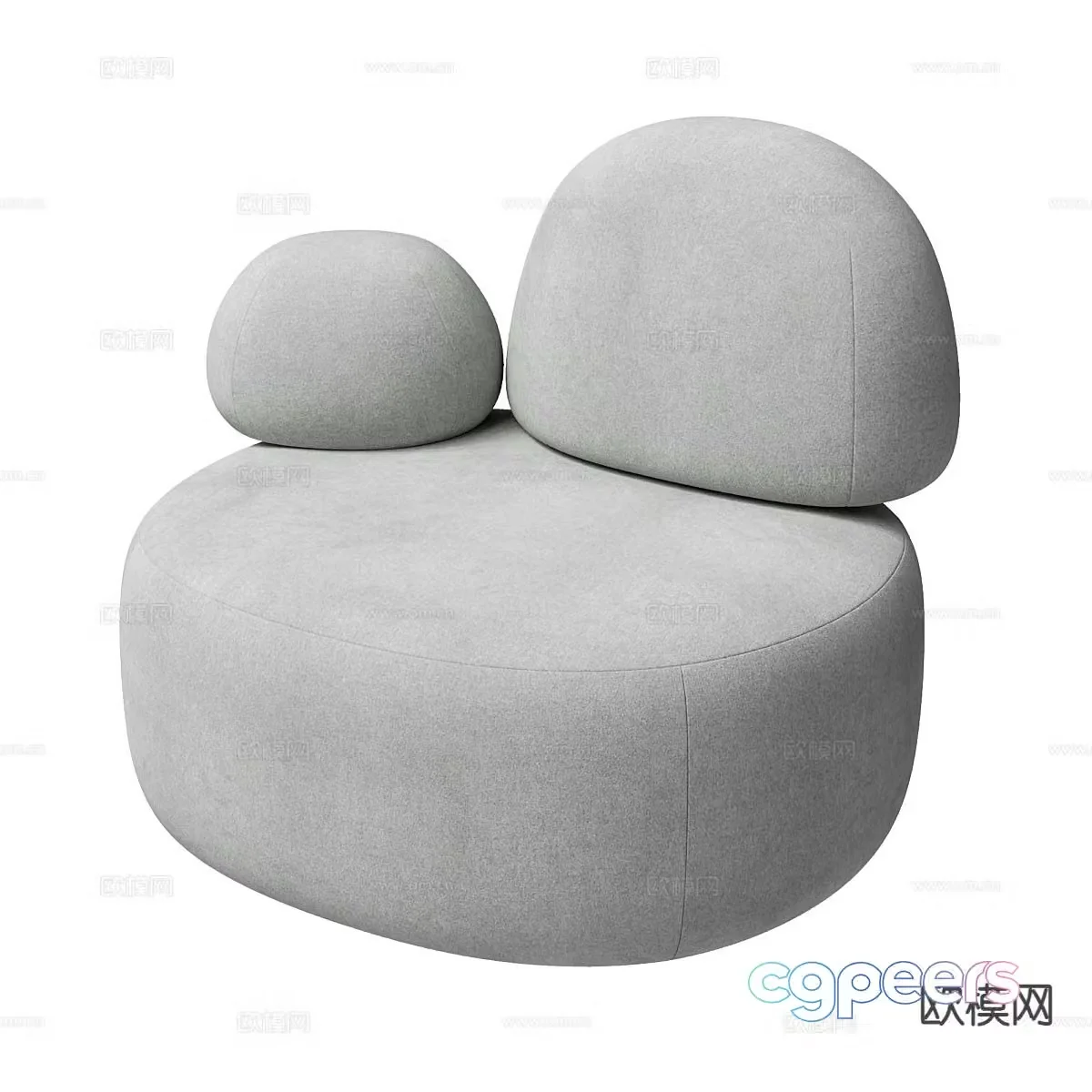 Single sofa leisure sofa 3d model