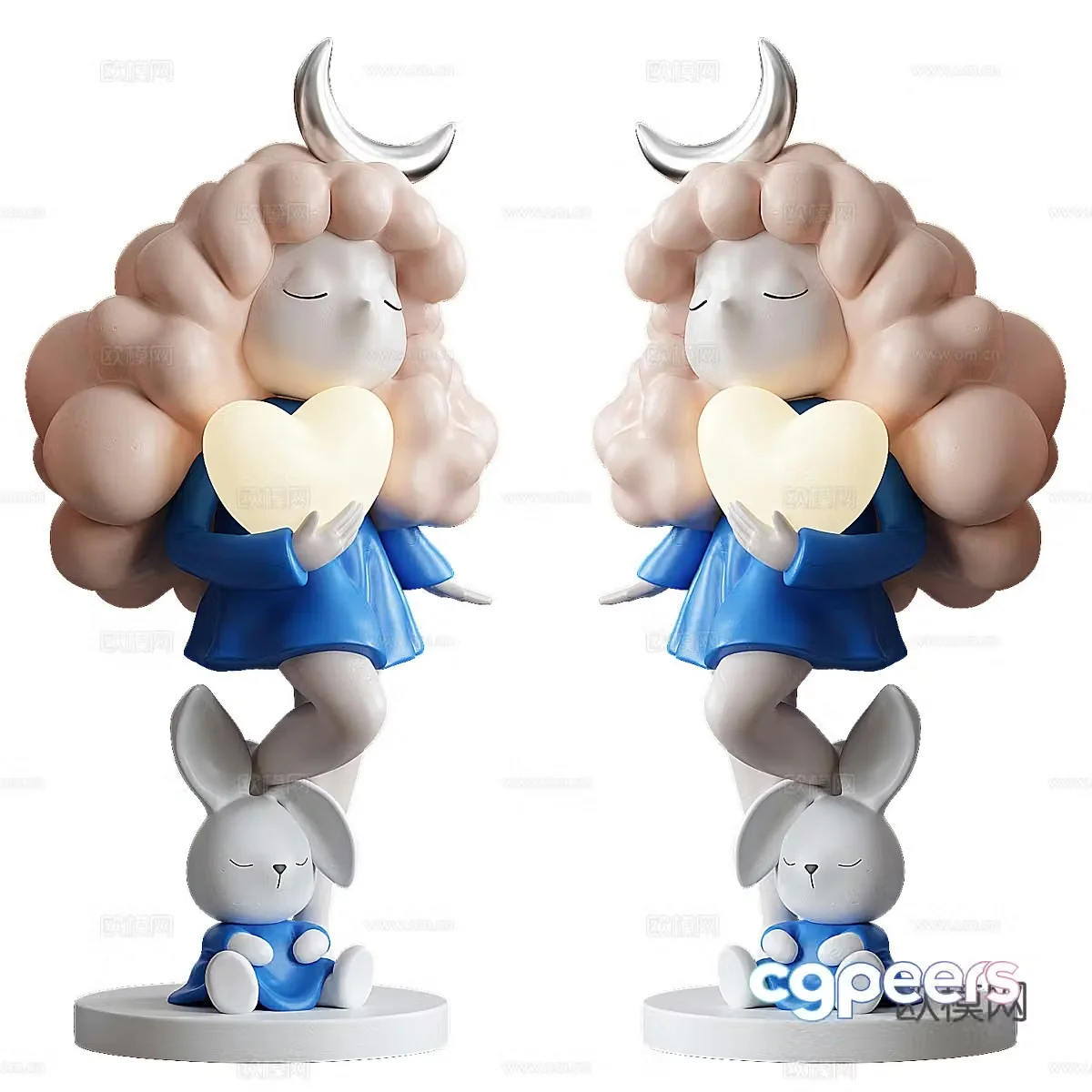 Modern simple sculpture ornaments Figure 3D model