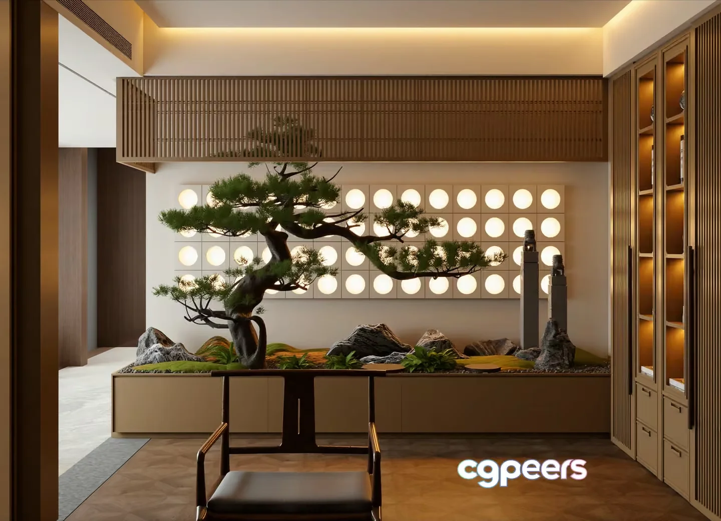 Modern Japanese Interior 3D Model – 6203 – VRAY Render