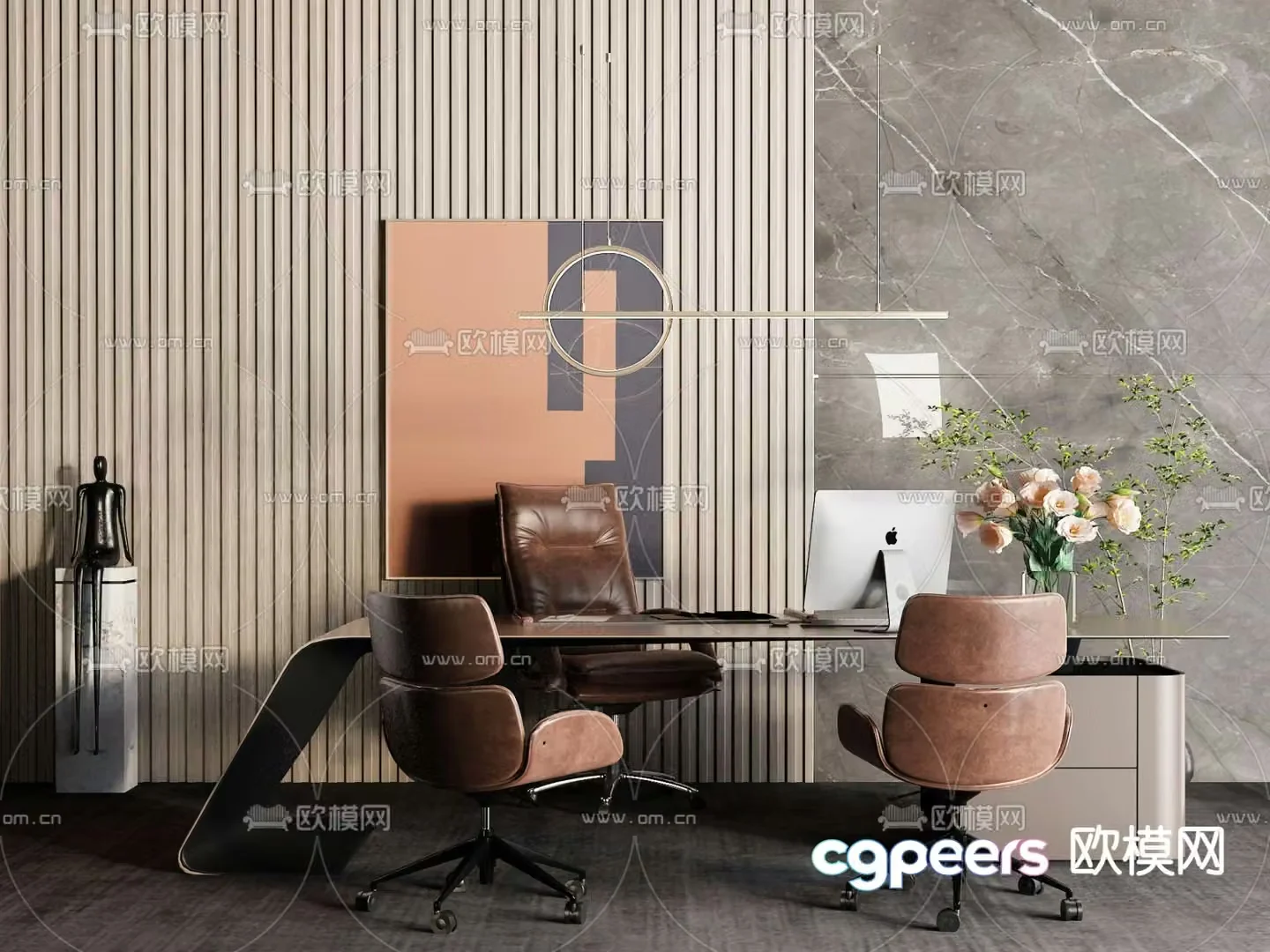 Executive desk executive desk boss desk 3D model