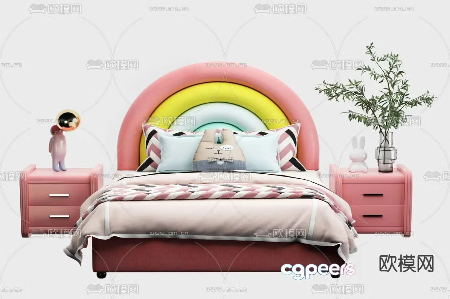 Single bed children’s bed 3d model