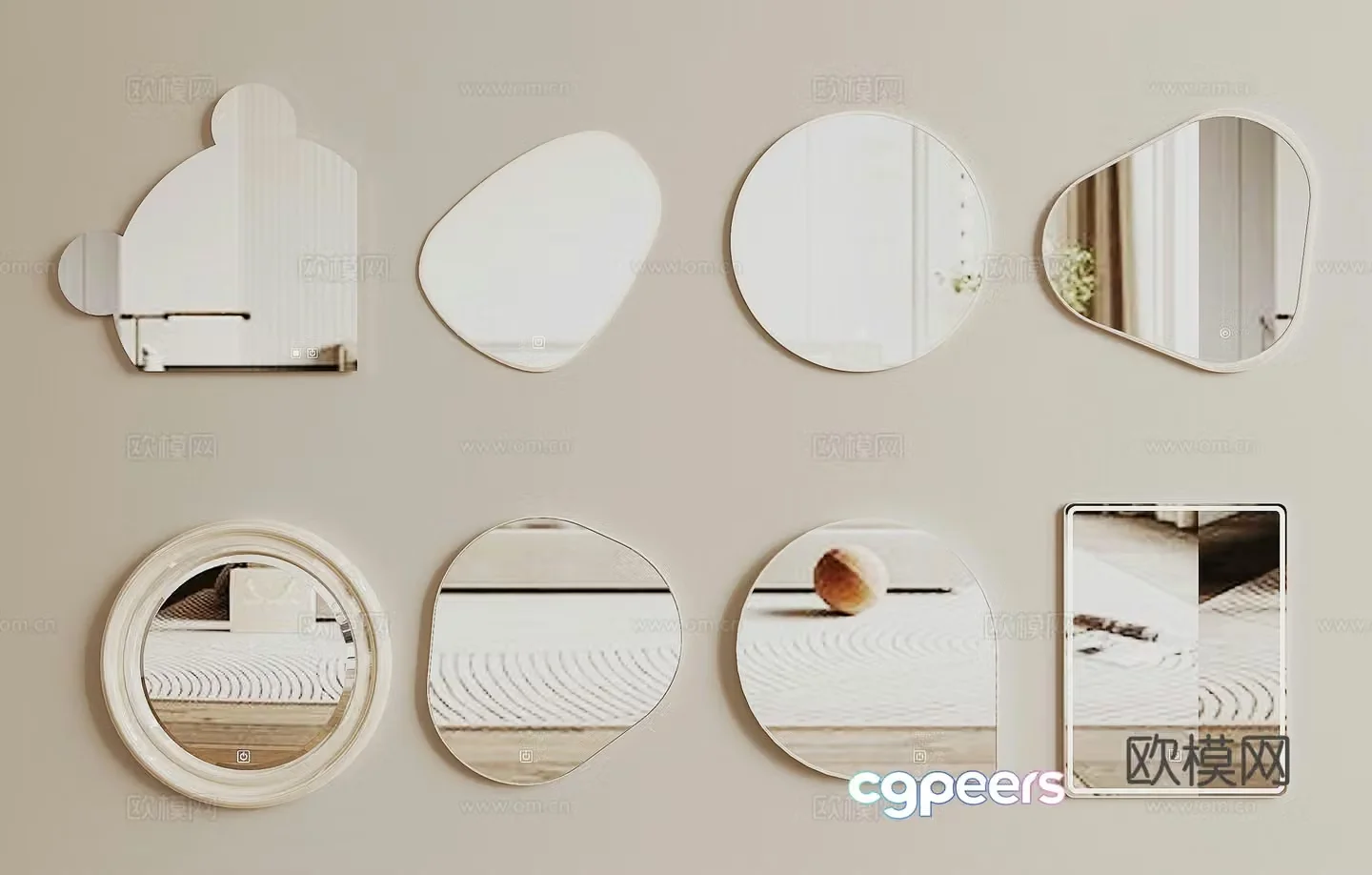 Modern mirror 3d model