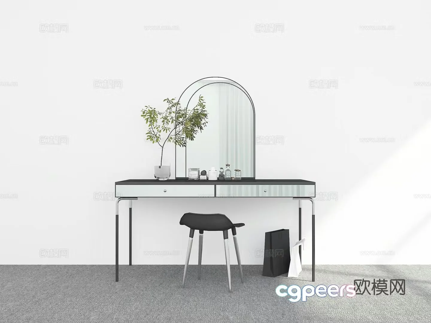 Modern dressing table 3d model