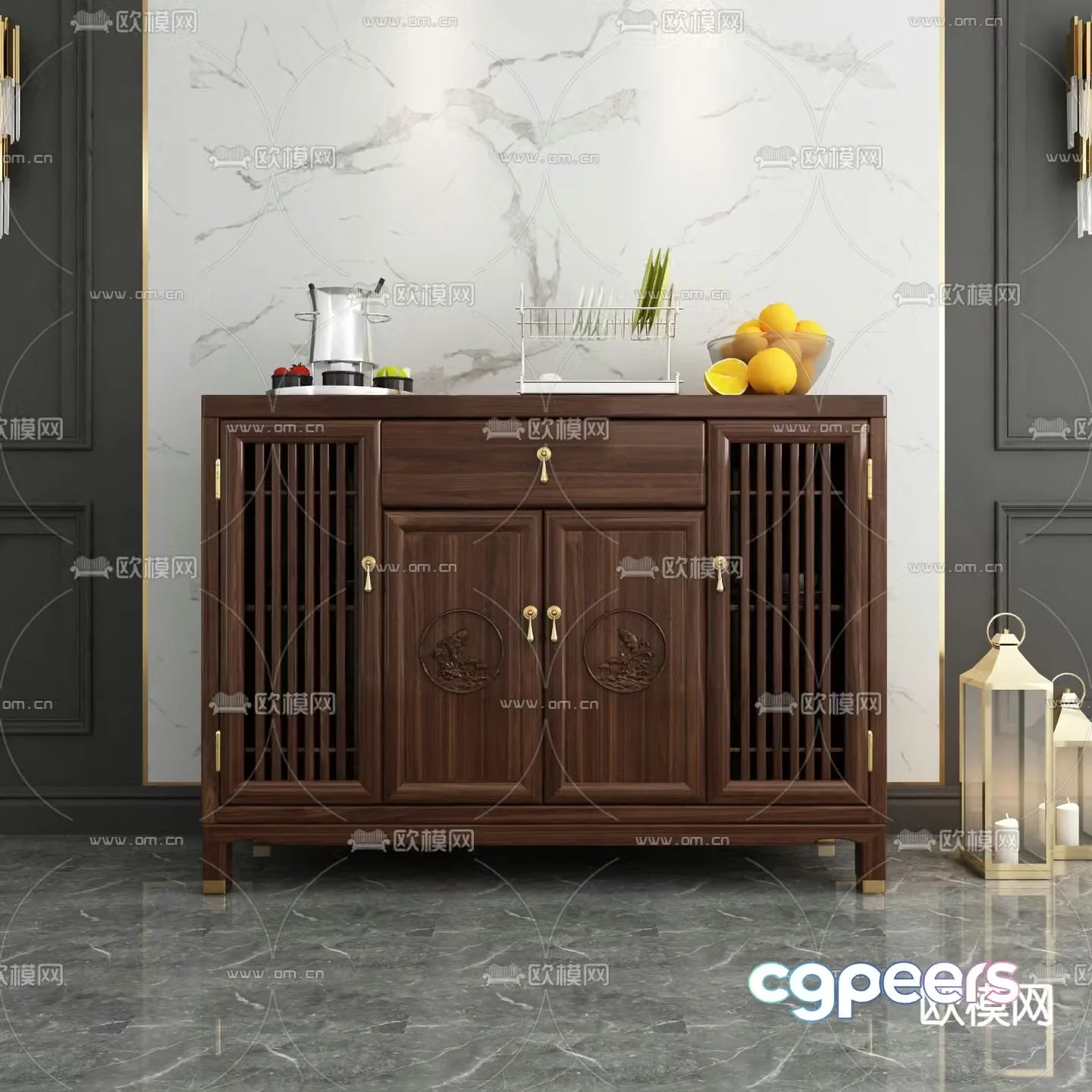 Chinese sideboard 3d model