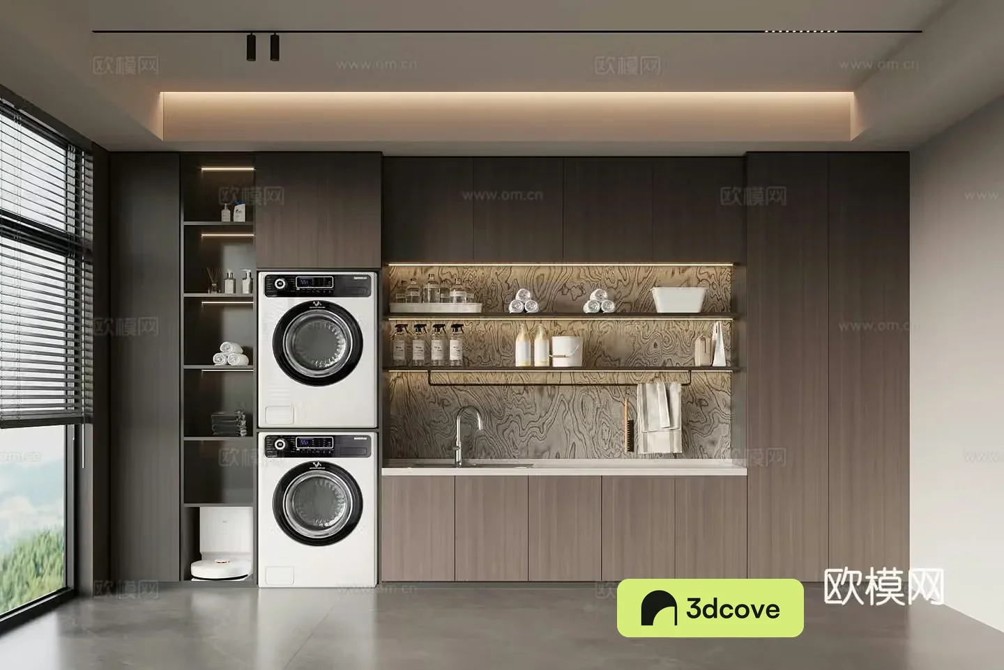 Laundry room Modern Italian laundry room Washing cabinet