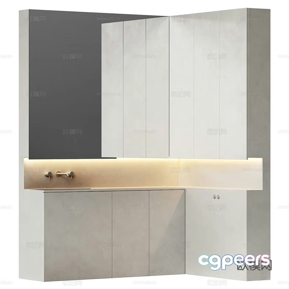 Modern minimalist bathroom cabinet bathroom 3d model