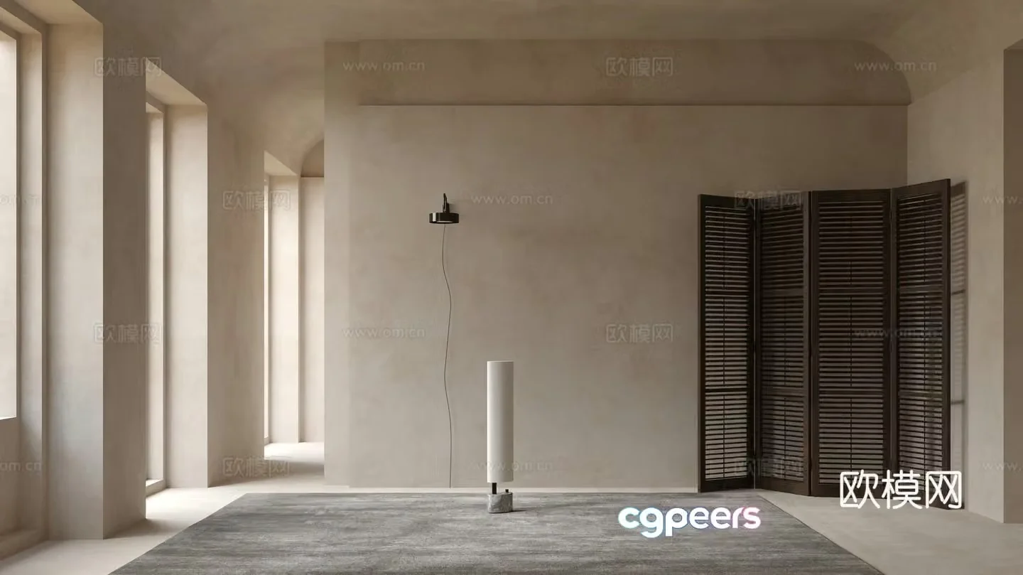 GUBI modern floor lamp 3d model
