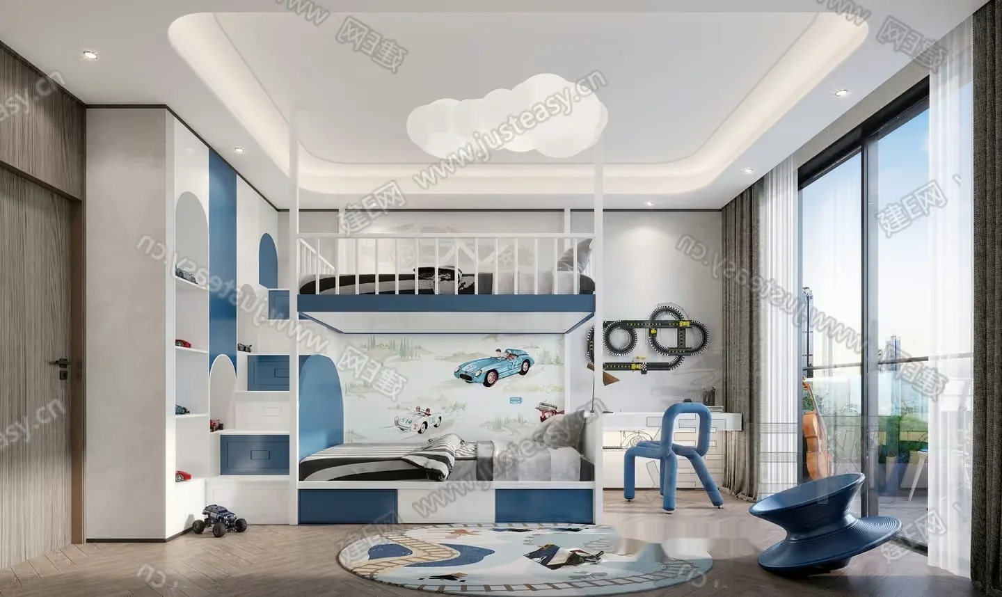 Modern Kids’ Room 3D Model – 875 – VRAY Render