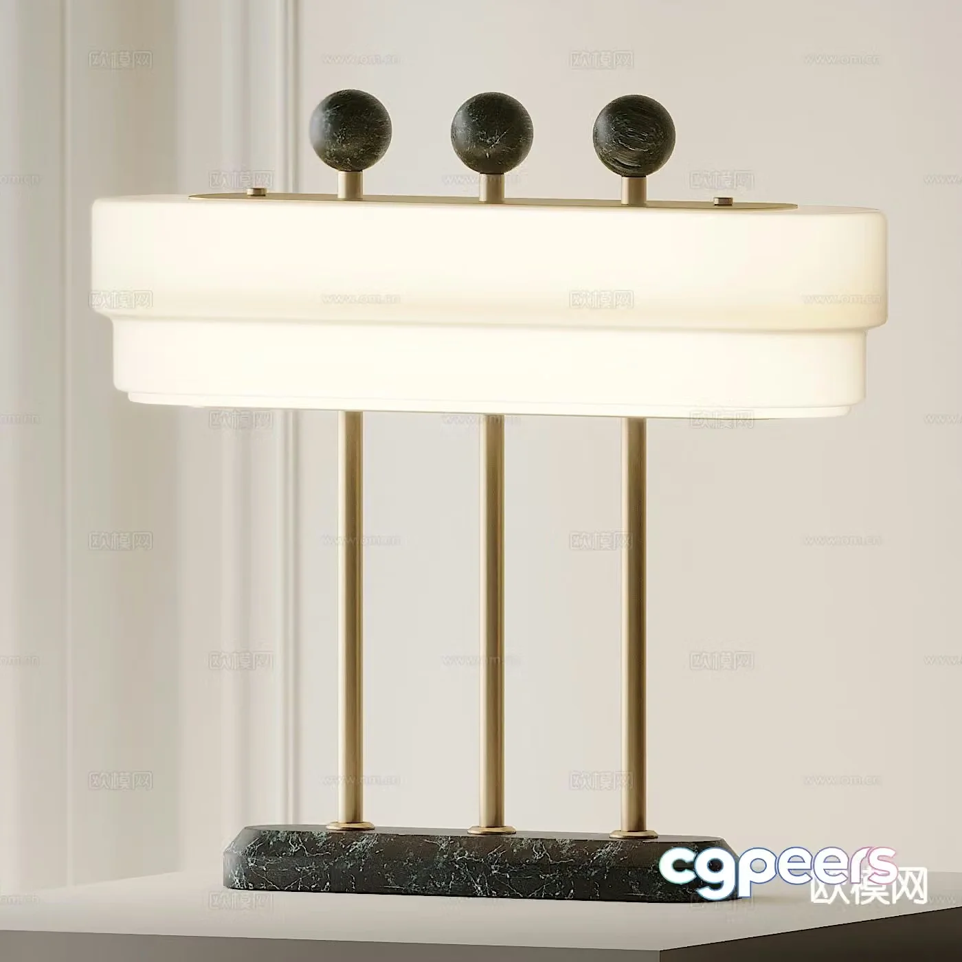 Light luxury table lamp 3D model