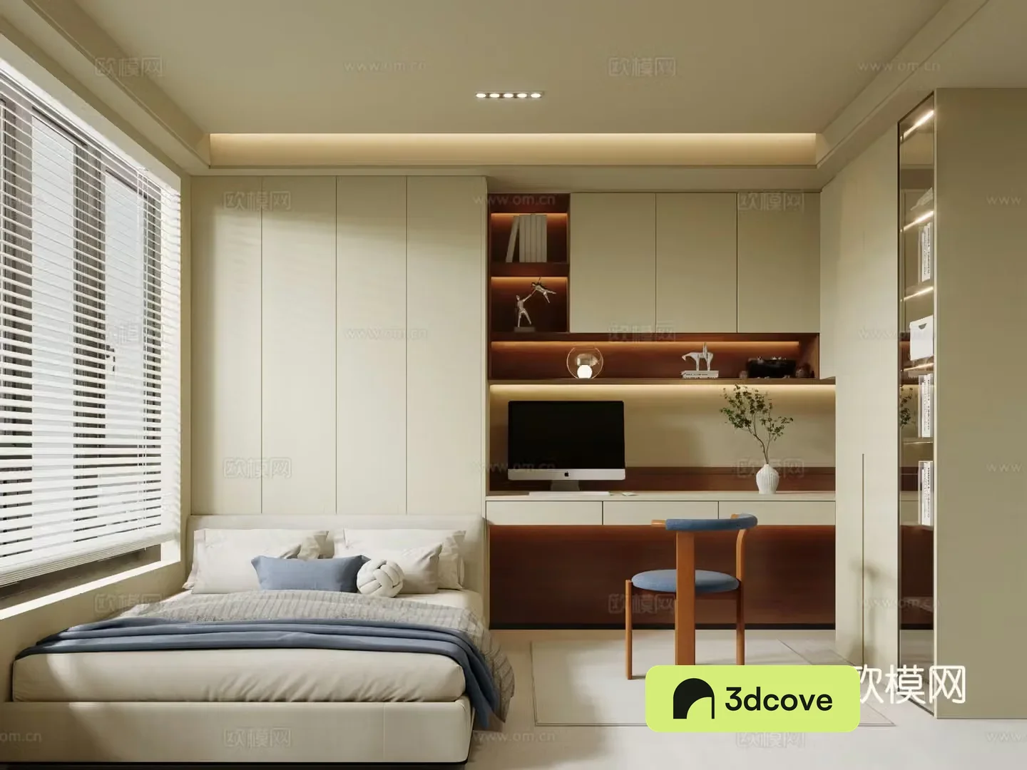 Middle-aged tatami bedroom second bedroom 3D model