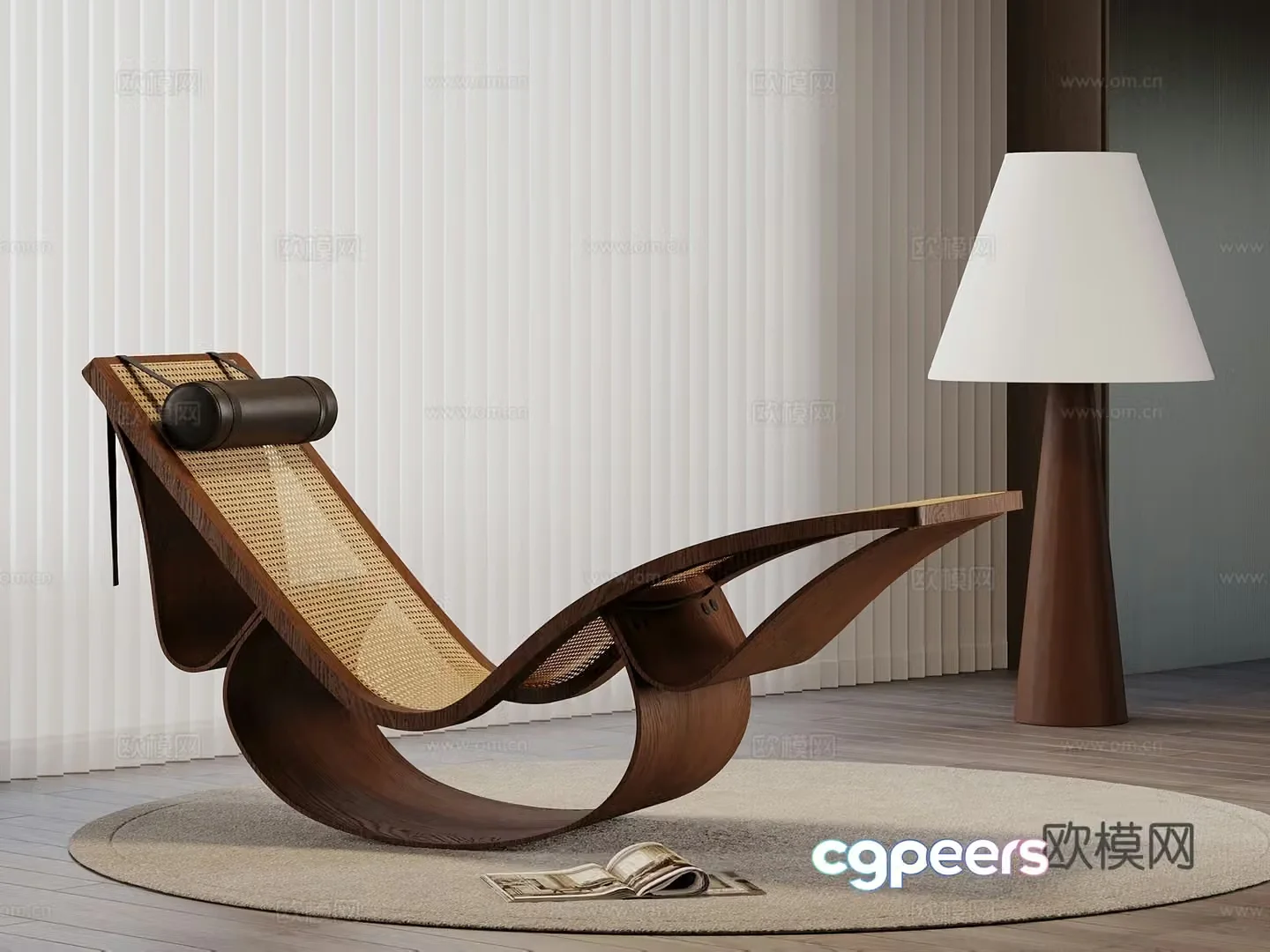 Wasabi Leisure Chair Rocking Chair 3D Model