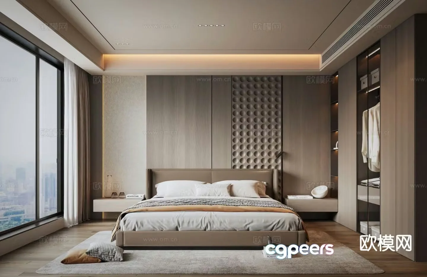 Italian style bedroom master bedroom 3d model
