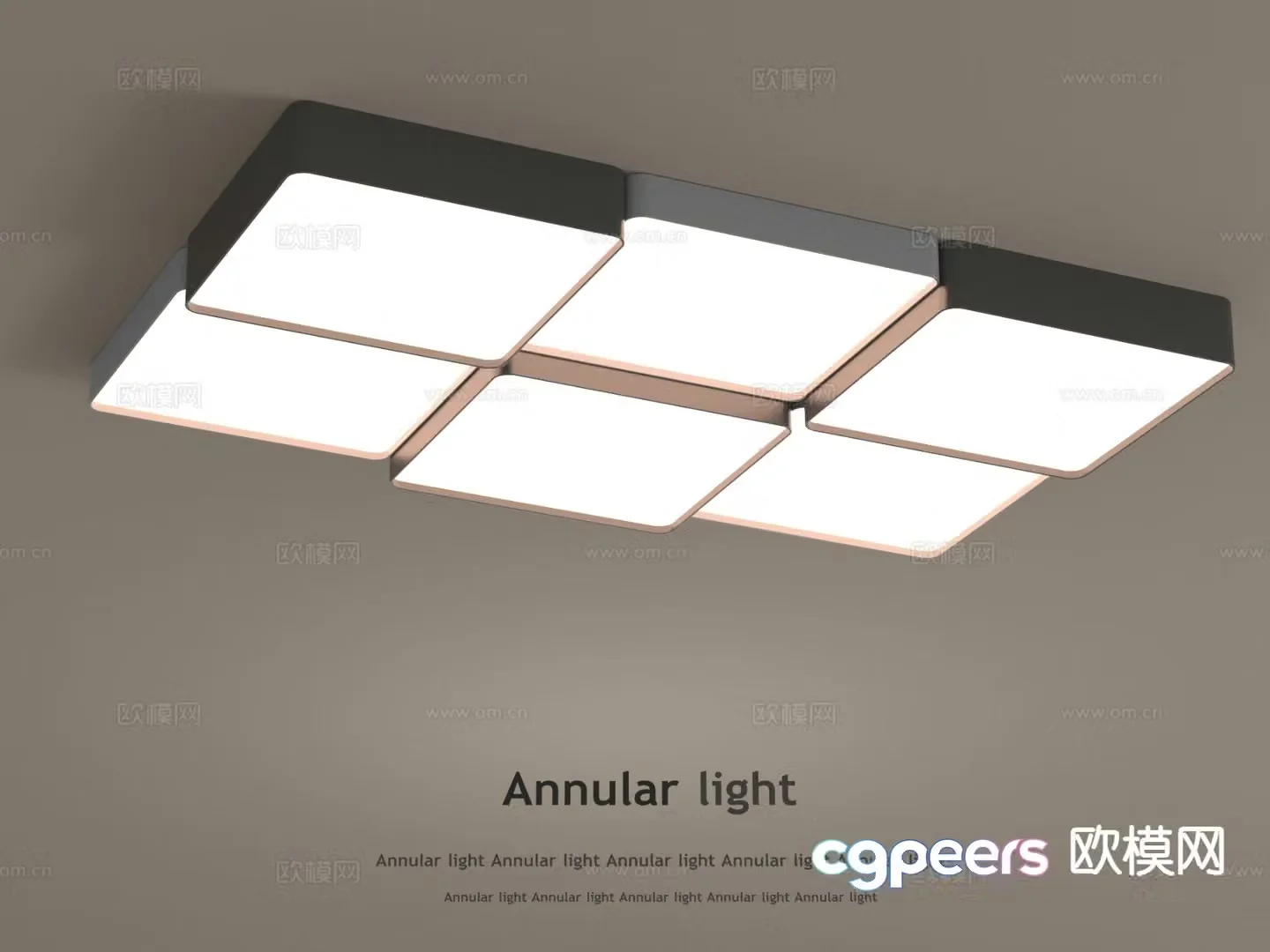 Modern geometric ceiling lamp 3d model