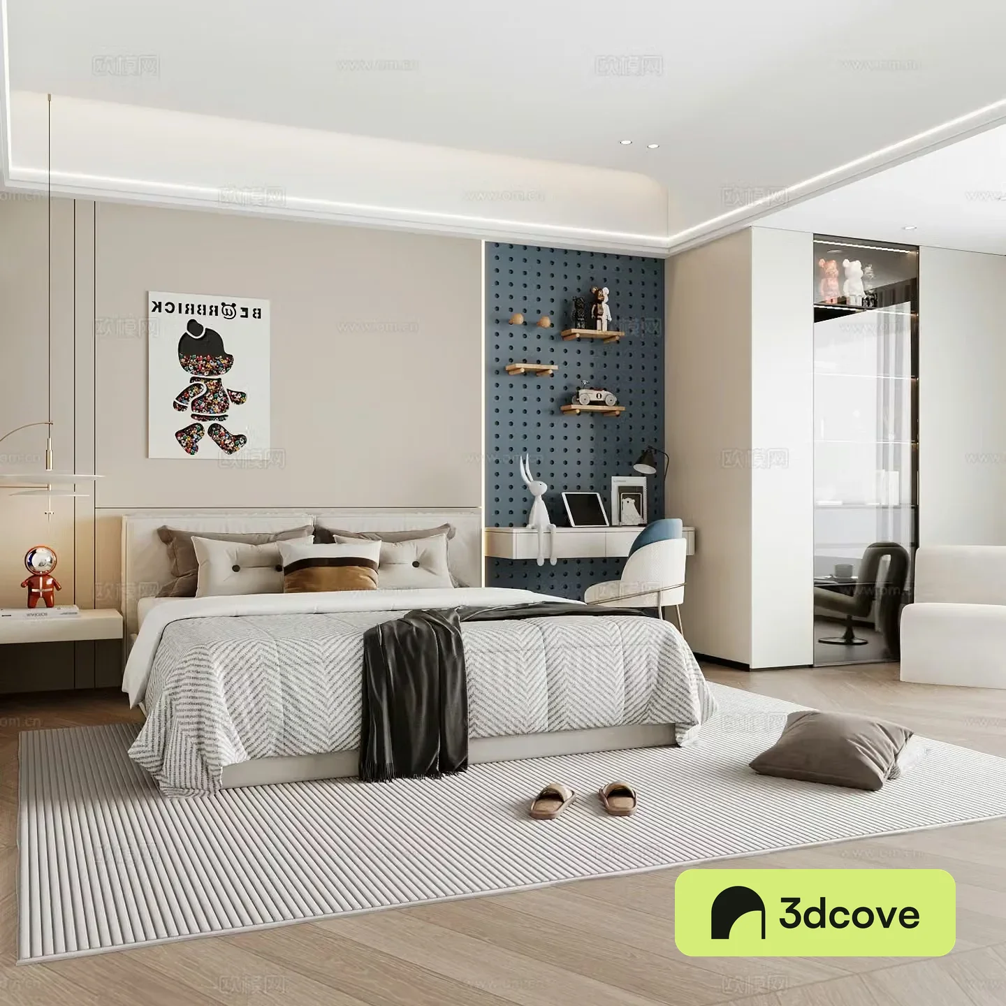 Modern children’s room boy’s room girl’s room children’s bed children’s wardrobe children’s desk