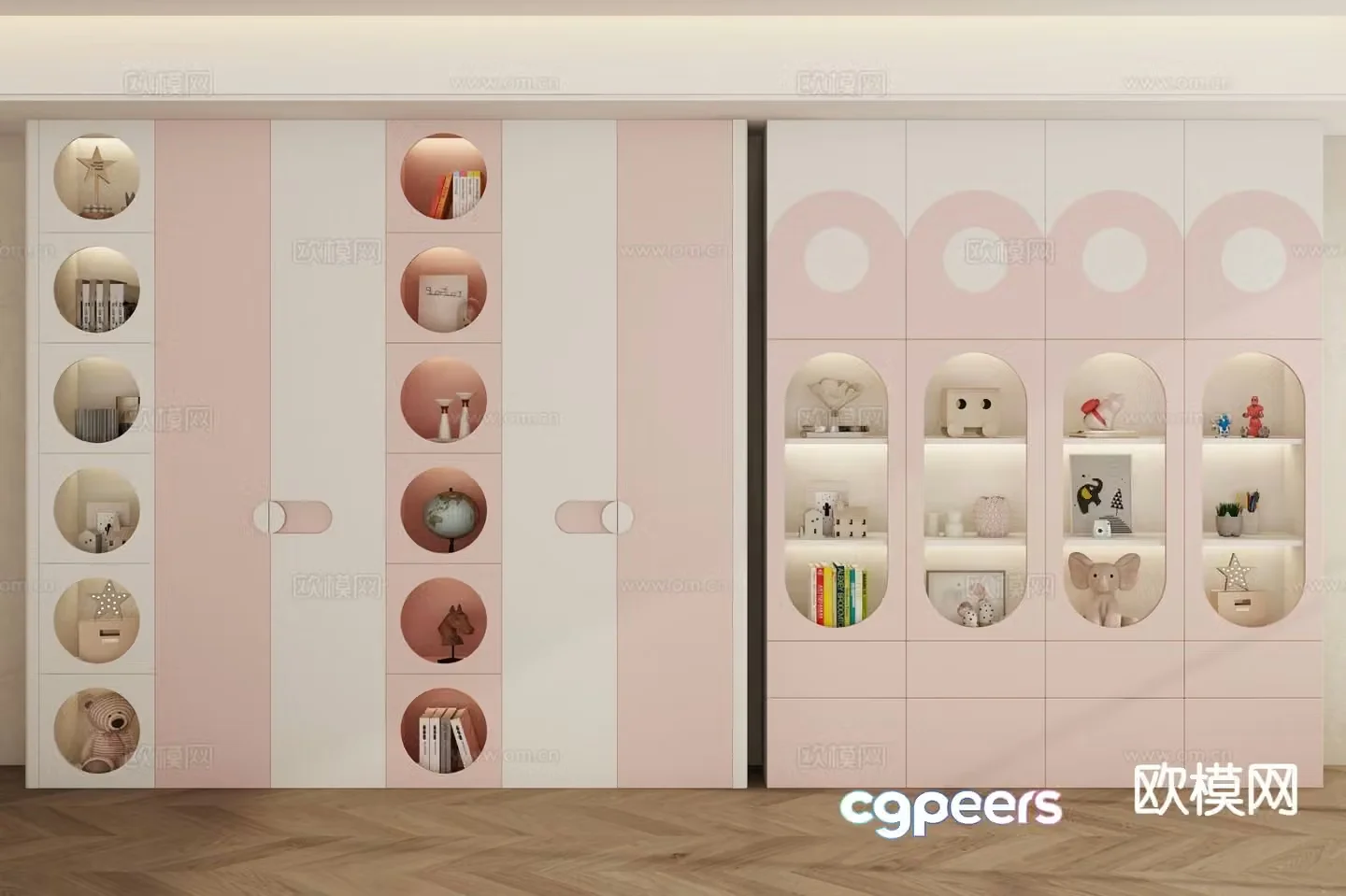 Modern children’s cabinet children’s wardrobe 3d model
