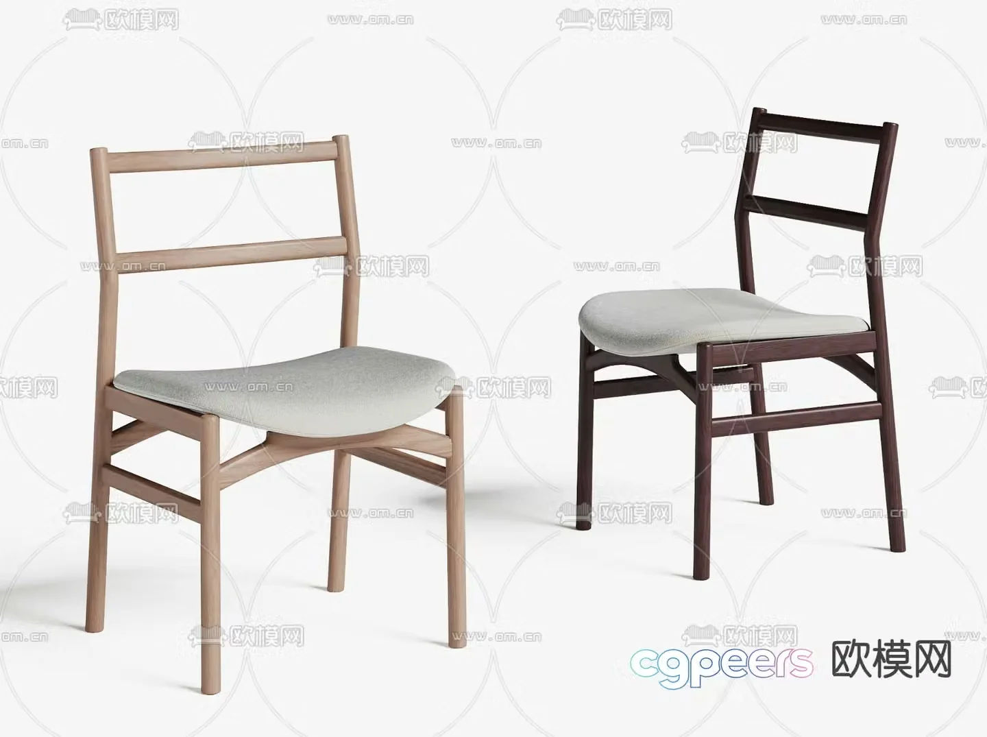 Wabi-sabi chair dining chair 3d model