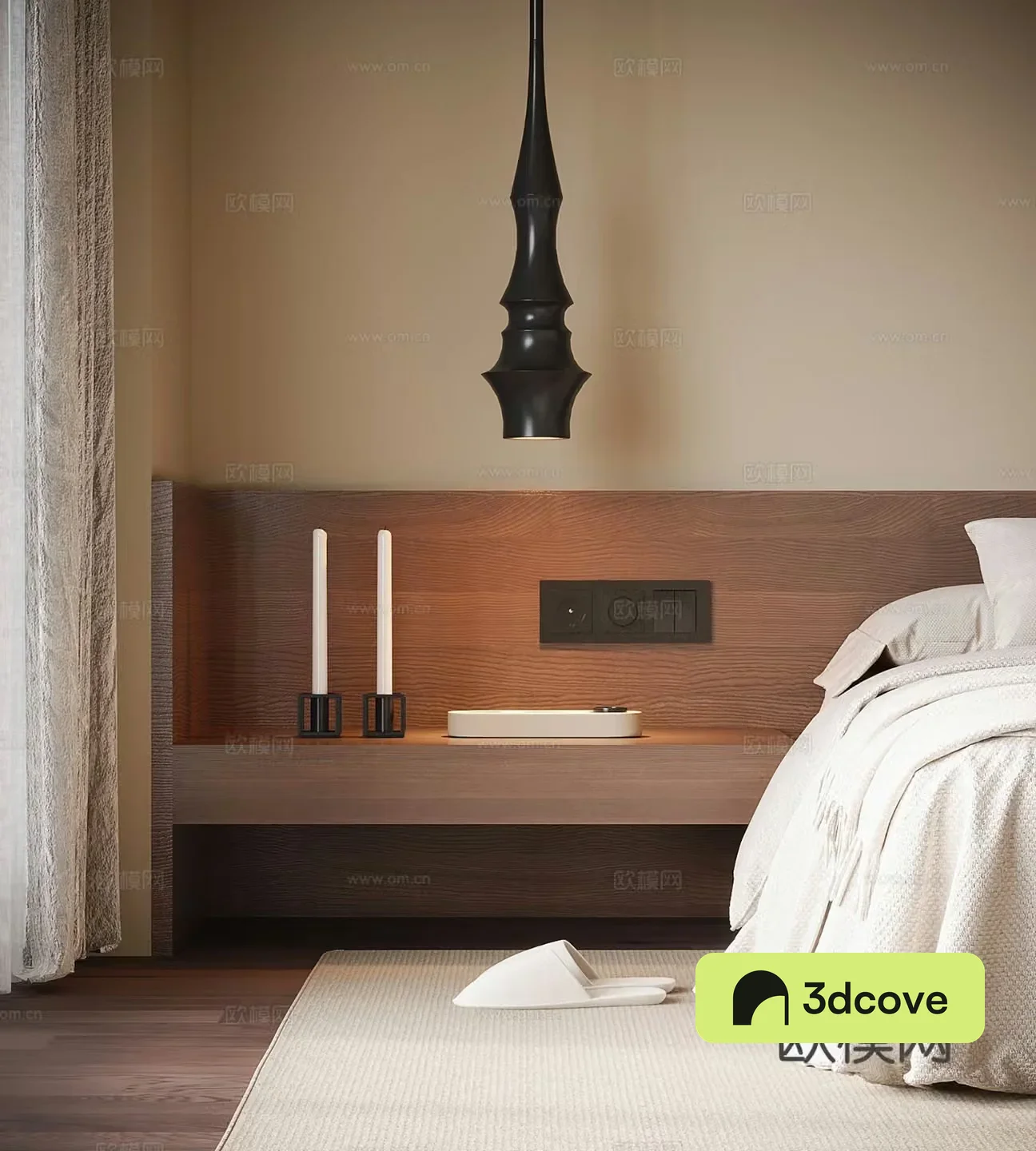 Modern bedside chandelier