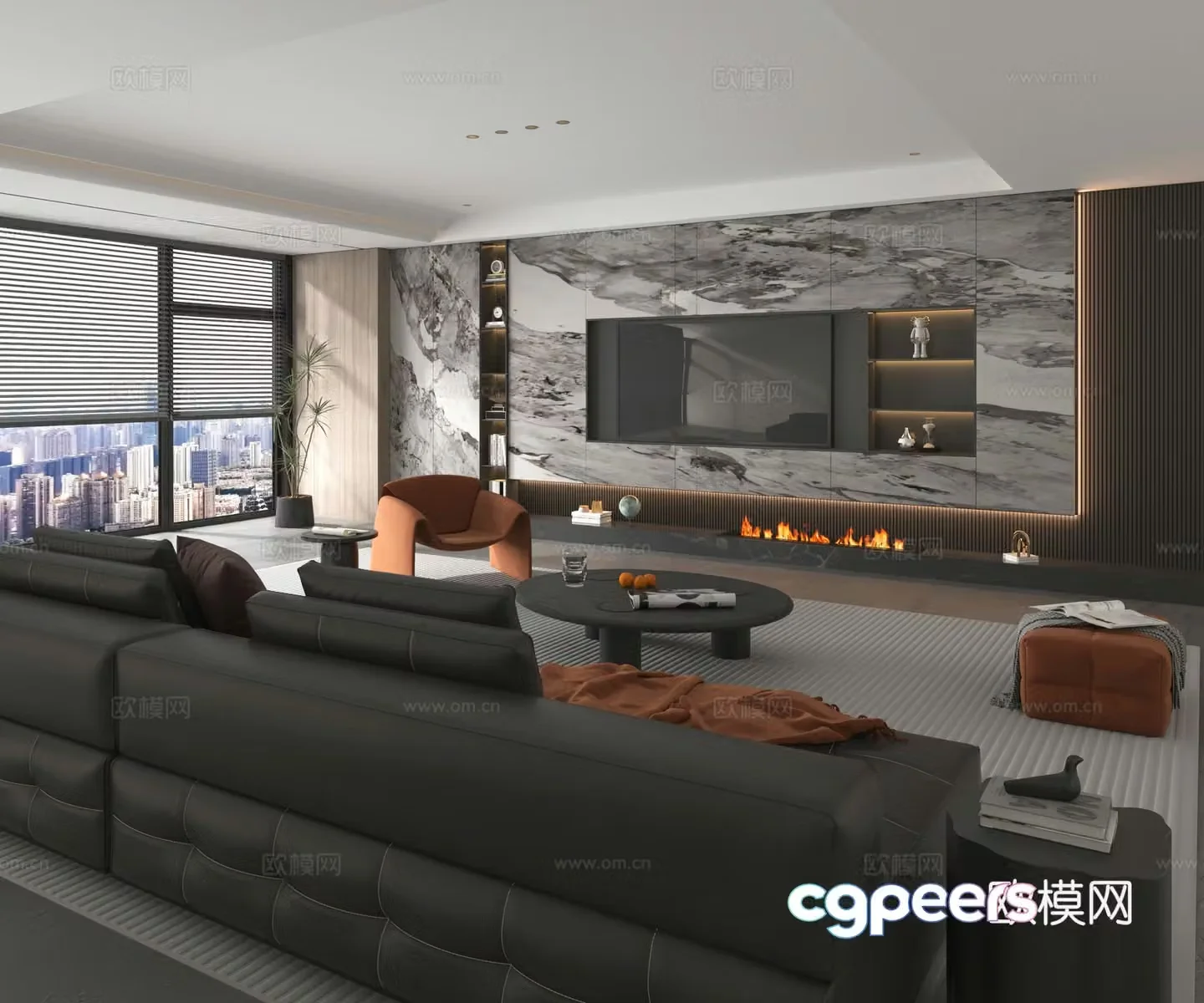 Modern living room 3d model