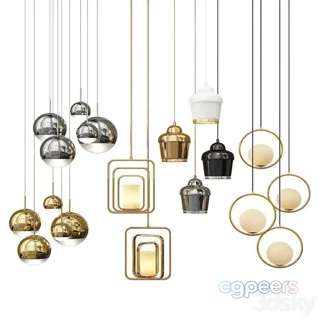 3ds Max Free – Four Hanging Lights_4