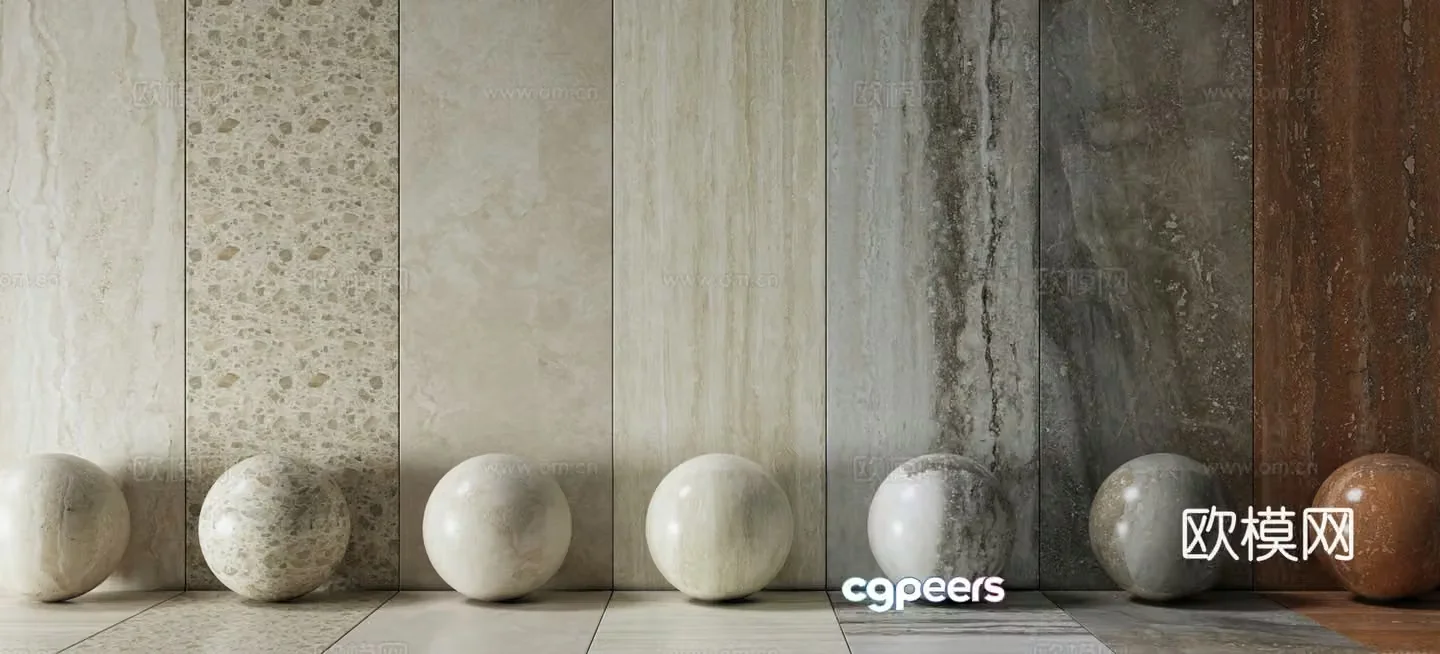 Marble Art Paint Ceramic Tiles Rock Slab 3D Model
