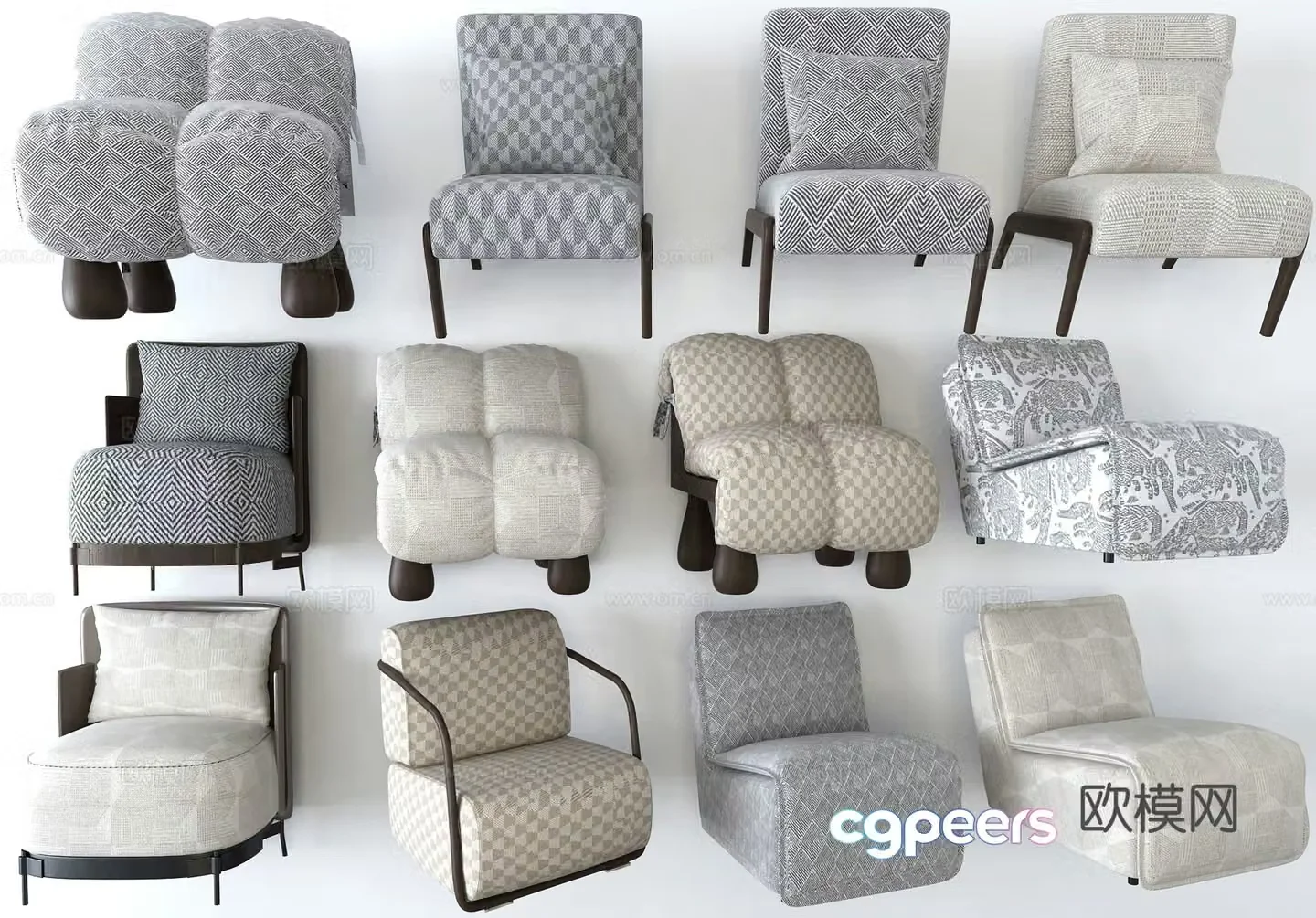 Sofa single chair leisure sofa 3d model