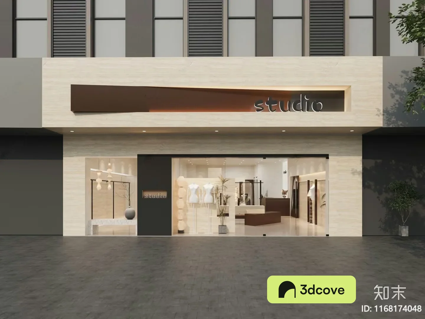 A Storefront With A Modern Design