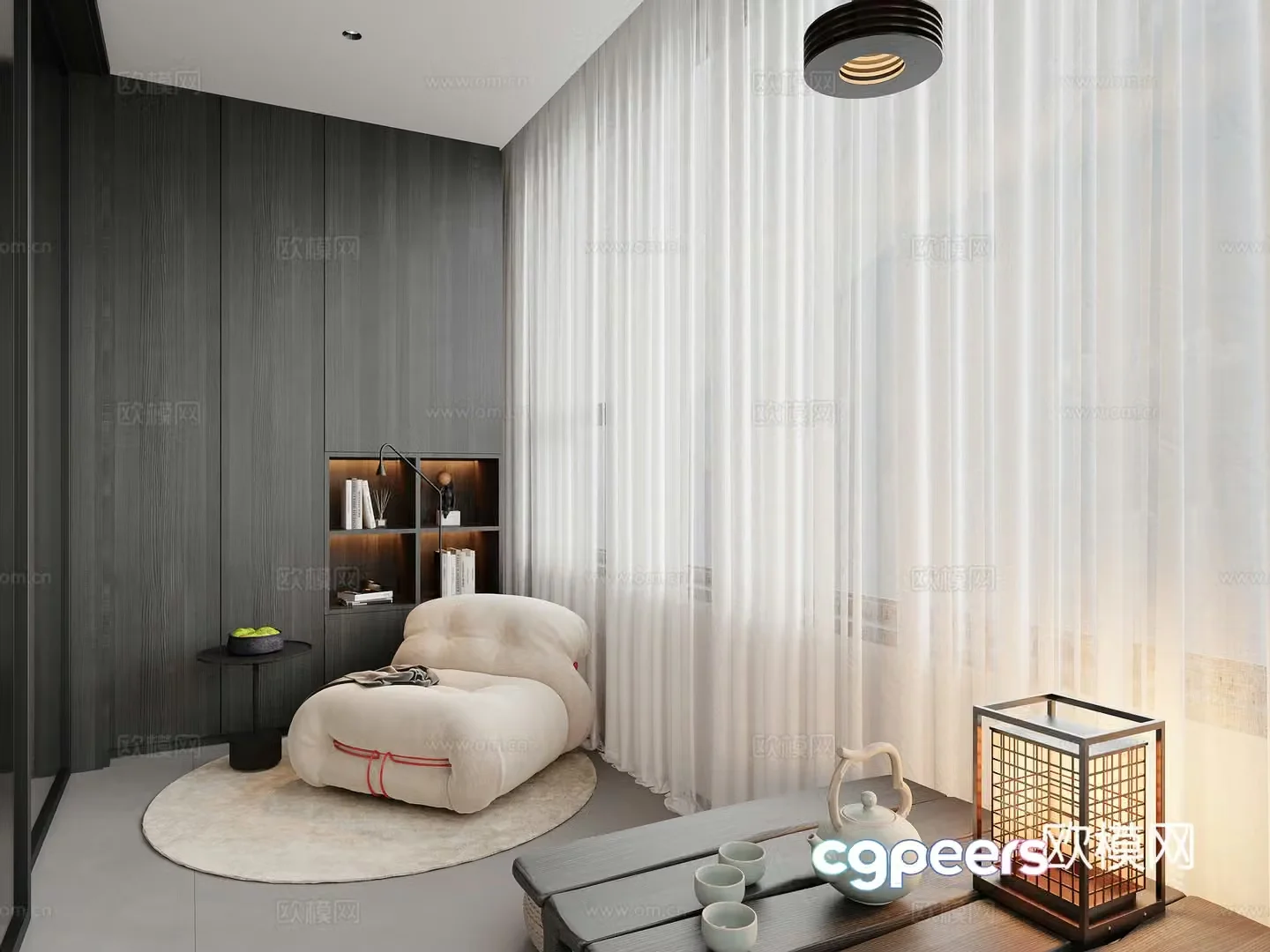 Leisure balcony living balcony 3d model
