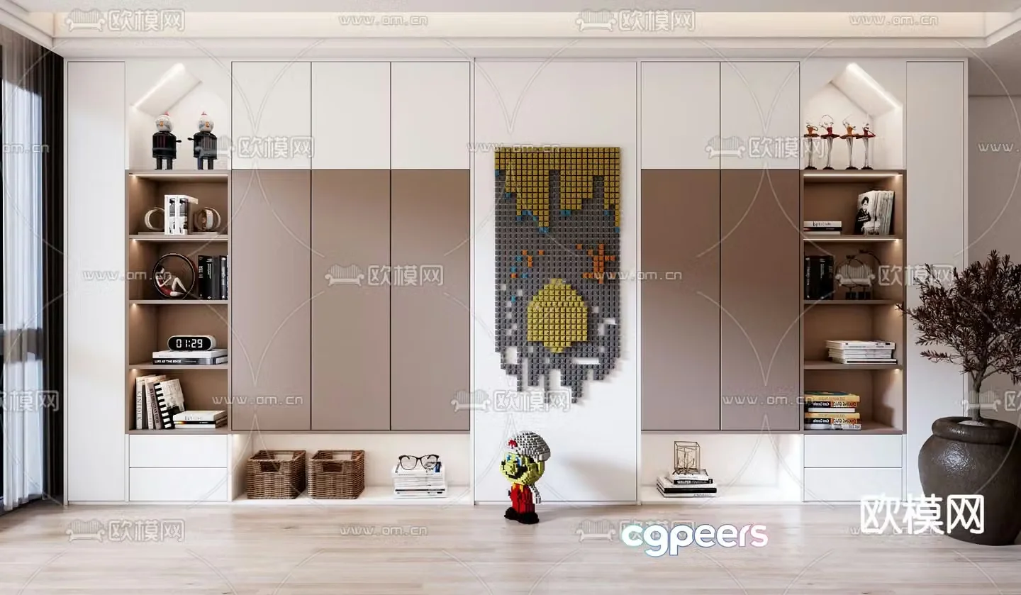Children’s bookcase 3d model