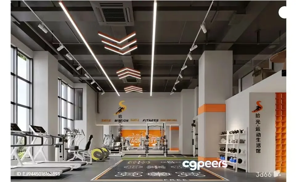 Modern Fitness Room 3D Model – 7991 – VRAY Render