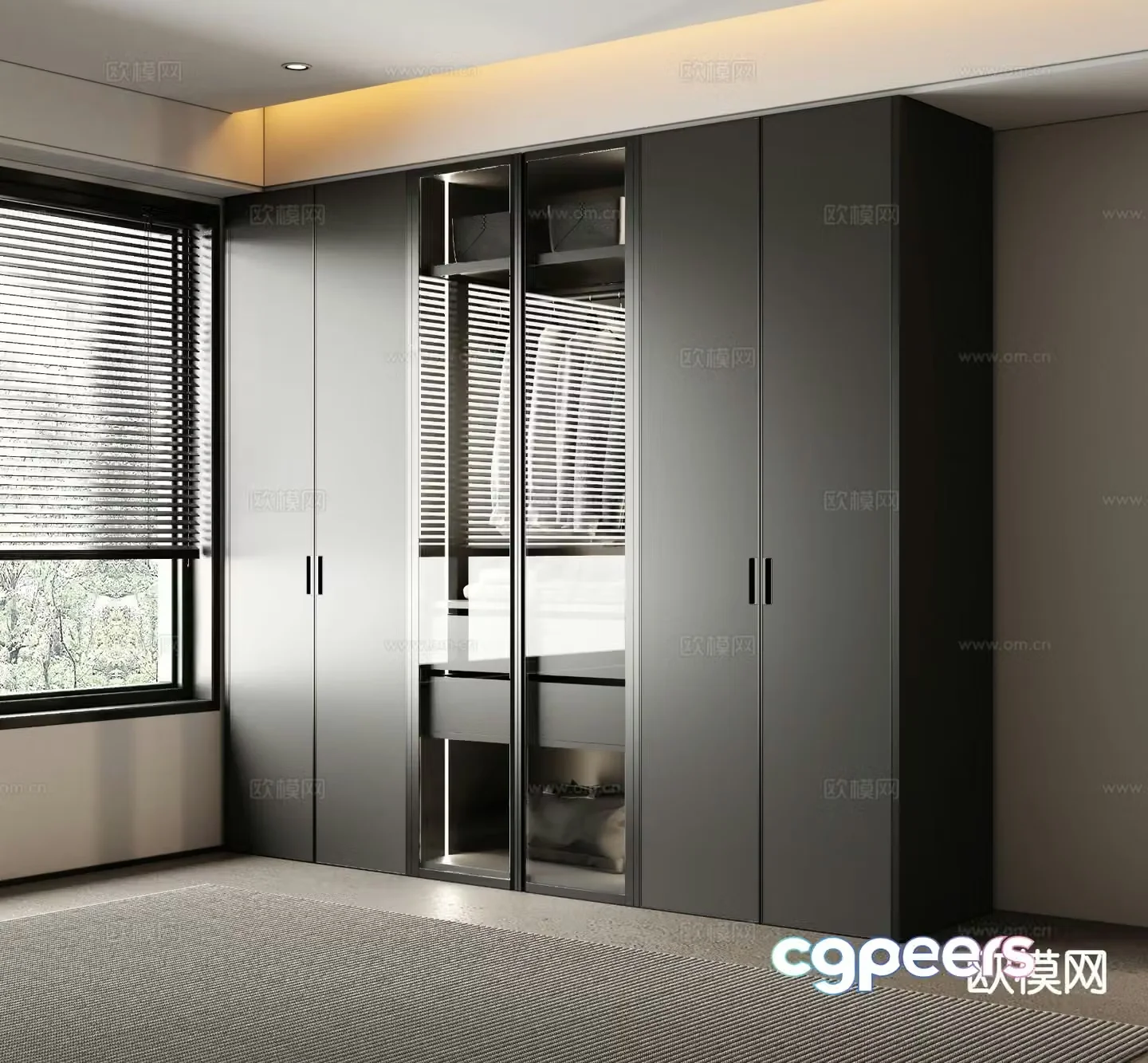 modern wardrobe wardrobe 3d model